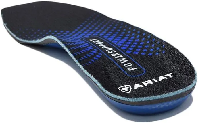 ARIAT Men's Power Support Insole Square Toe, Blue, 7.5