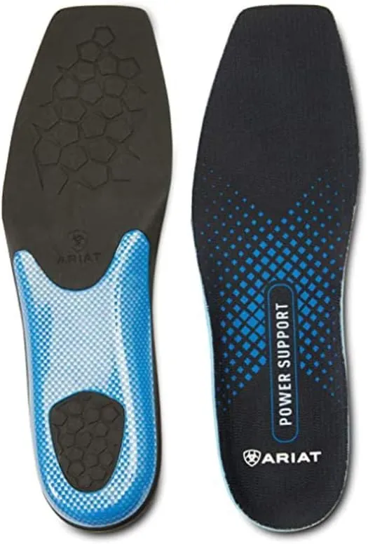ARIAT Men's Power Support Insole Square Toe, Blue, 7.5