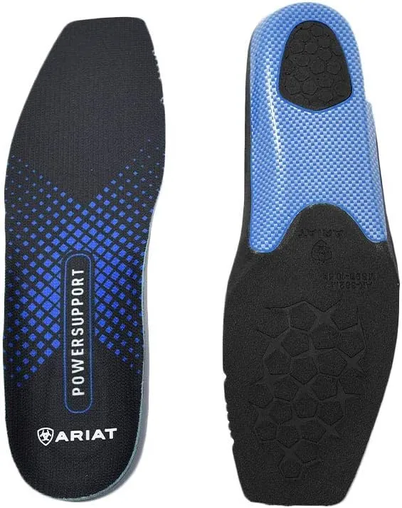 ARIAT Men's Power Support Insole Square Toe, Blue, 7.5