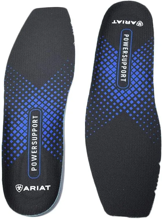 ARIAT Men's Power Support Insole Square Toe, Blue, 7.5