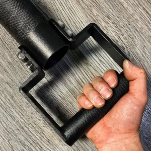 Arm Wrestling Exercise Handle, Wrist Rotation Training Equipment, Forearm Wrist and Arm Blaster Exerciser, Carbon Steel, 1m Webbing, Knurling Surface, 200kg Bearing, for Gym and Home Exercise.