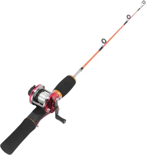 Asixxsix Fishing Rod and Reel Combo, and Sensitive Portable 56cm Winter Ice Fishing Rod with Own Line, Ice Fishing Gear for Fresh Freshwater Catfish Bass Fishing