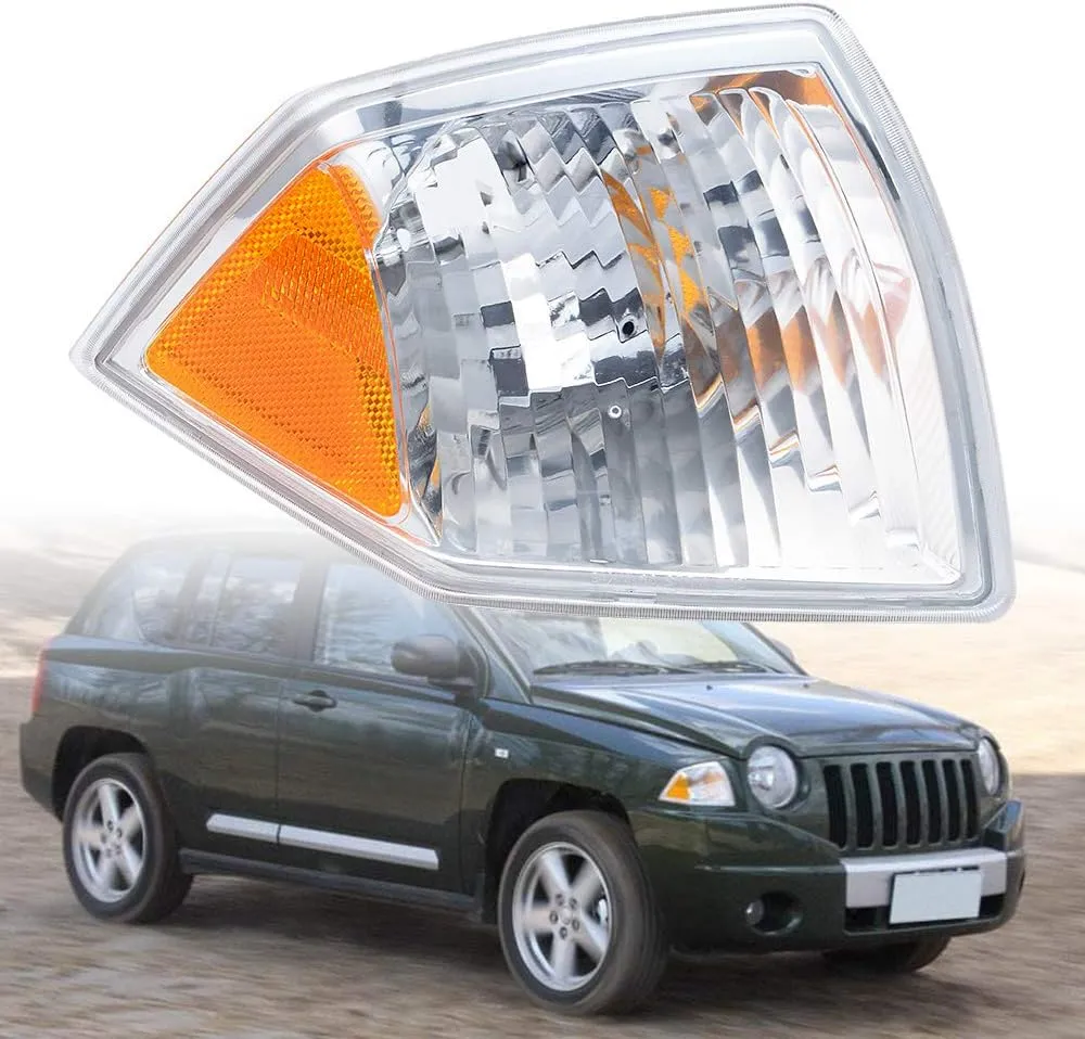 Astra Depot Right Passenger Side Marker Parking Turn Signal Corner Light Cover Clear Lens Compatible with 07-10 Jeep Compass