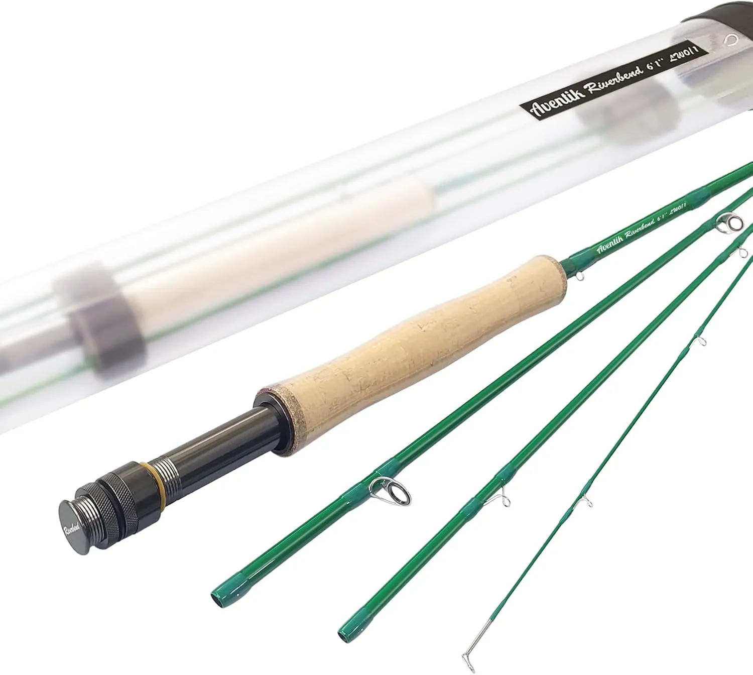 Aventik Fly Fishing Riverbend Series Fly Rod IM8 Graphite Blank 0/1/2/3/4/5/6/7/8 wt Rods, 6/7/8/9/10ft Lightweight Fly Fishing Rod Medium Fast Action