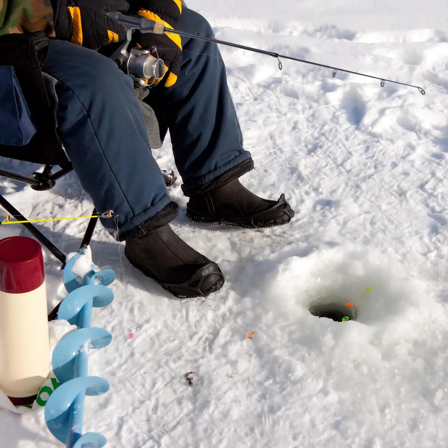 Aventik Ultralight Ice Fishing Rod 24/26/28 inch Fast Action, Durable and Elegent Design, 2 Sec Rod with Extra Tip and 1 Sec Telescopic Rod for Walleye Perch Panfish and Trout