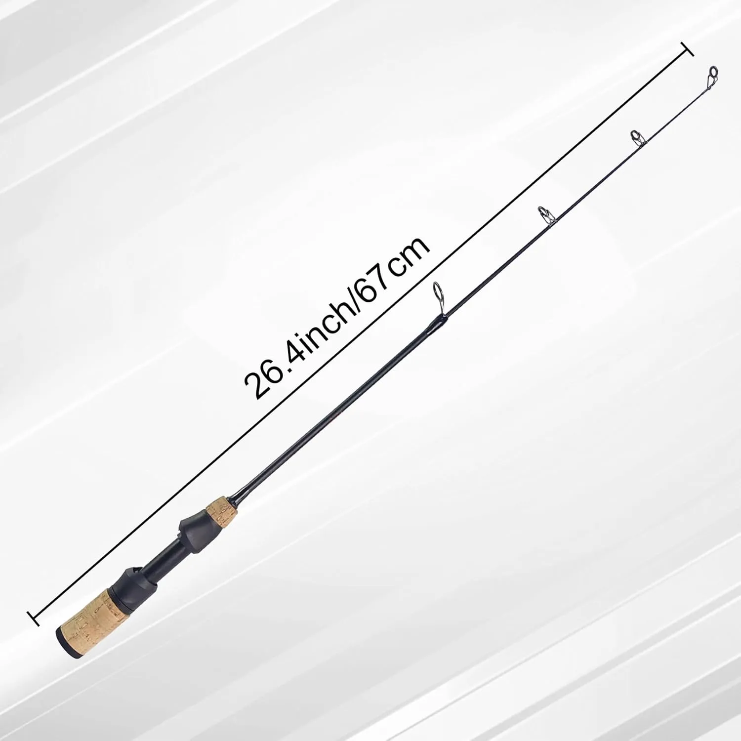 Aventik Ultralight Ice Fishing Rod 24/26/28 inch Fast Action, Durable and Elegent Design, 2 Sec Rod with Extra Tip and 1 Sec Telescopic Rod for Walleye Perch Panfish and Trout