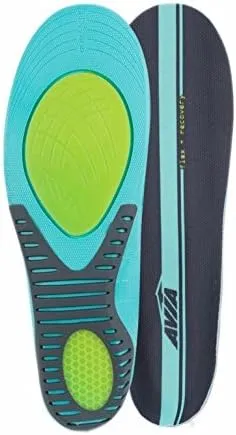 Avia Flex Recovery Anti Fatigue All Day Comfort Men's Insole, Size 8 - 12 - Ergonomic Memory Foam Countouring for Superior Arch Support