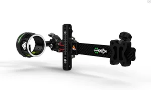 Axcel LANDSLYDE Plus Carbon Pro Slider Sight - with AVX-41 Scope - Single Pin - with T Connector, Rheostat Cover, Torque Indicator - .010 Green Fiber - Black Sight