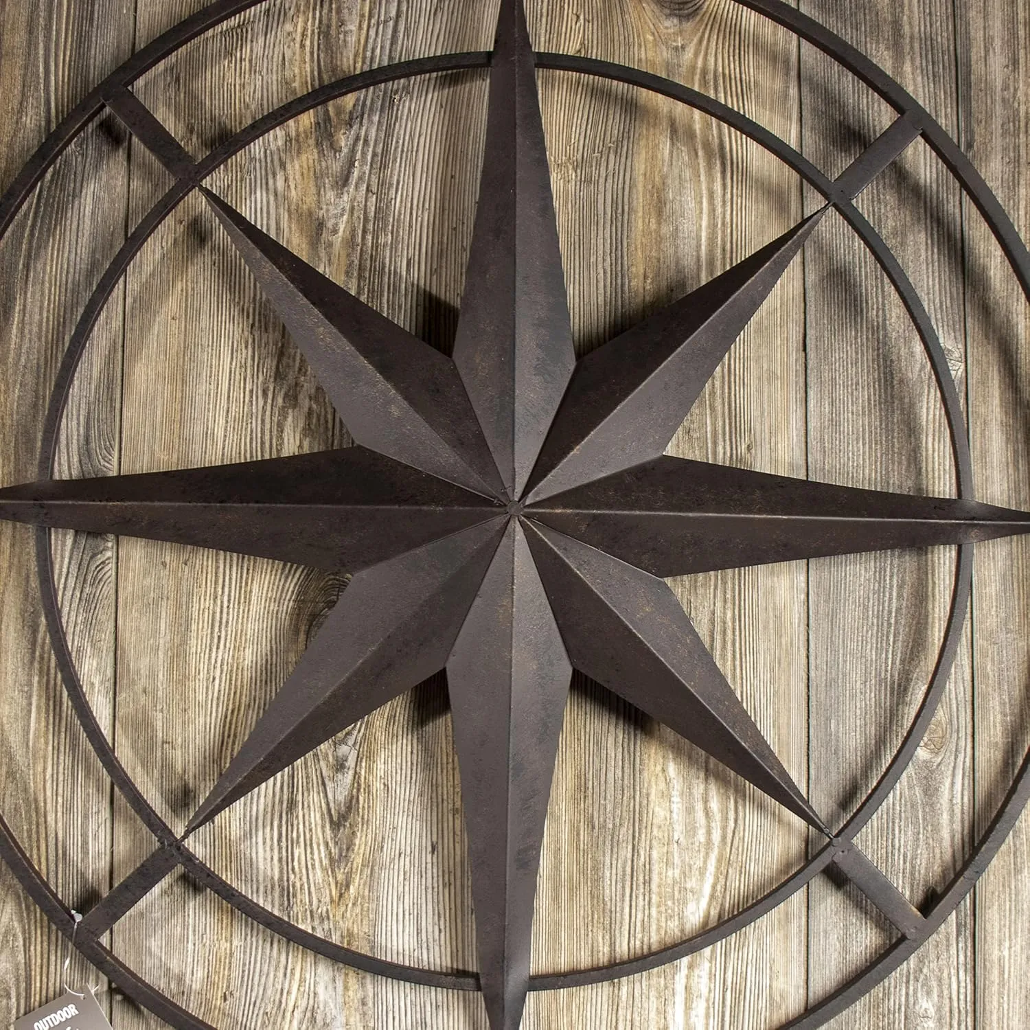 BACKYARD EXPRESSIONS PATIO · HOME · GARDEN 906680-NM Compass Wall Plaque-30 Inch-Indoor/Outdoor- Black- Backyard Expressions