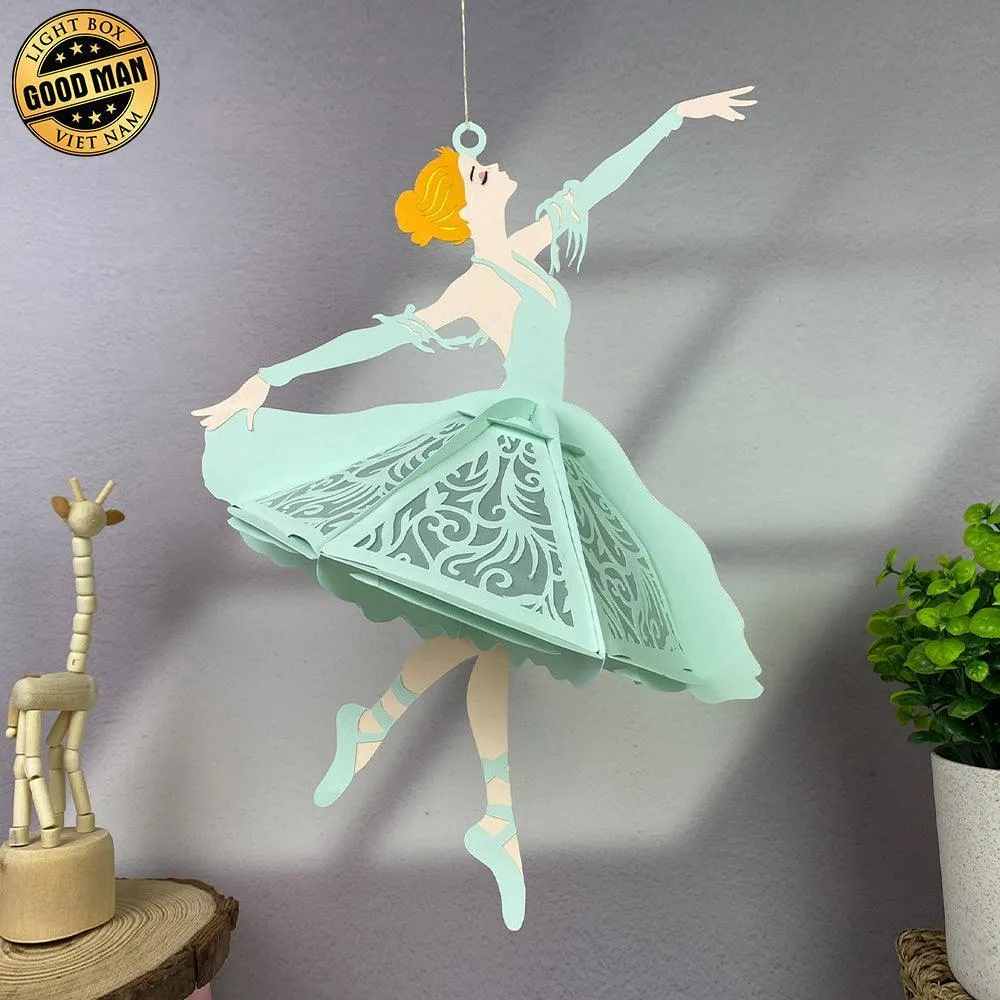 Ballet - 3D Ballet Dancer Papercut Lantern File - Cricut File 1 - LightBoxGoodMan
