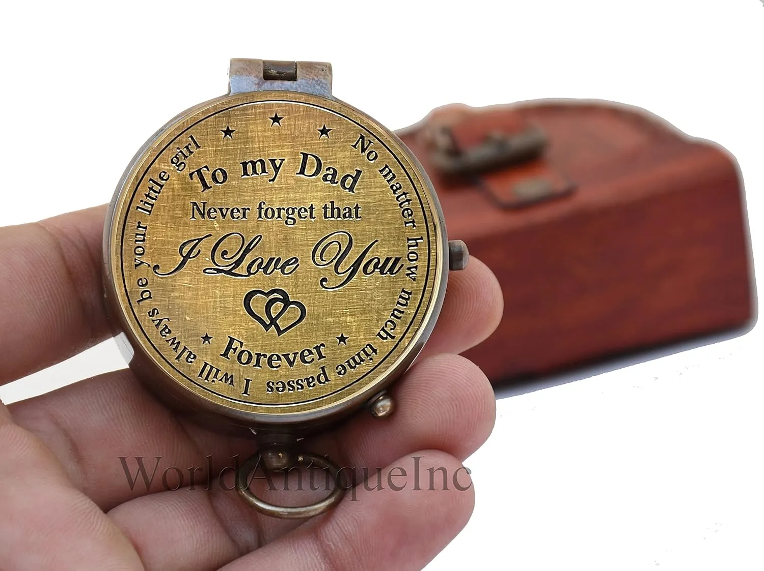 Best Dad for Father/Father’s Birthday Gifts/Father’s Compass/Father’s Retirement Gifts/Thanksgiving Gift for Father
