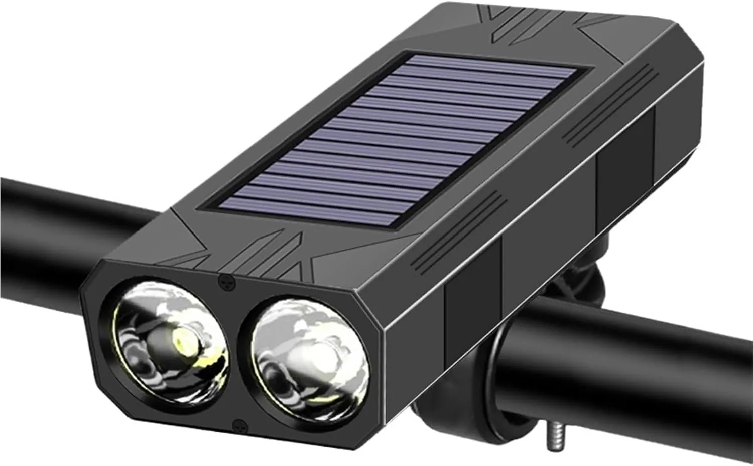 Bike Light Set 800 LM Solar Bike Light Set Bicycle Lights Horn Cycling Headlight USB Charging Flashlight Bike Accessories for Road Mountain Cycling