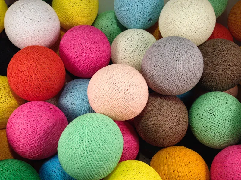 Bindi Cotton Ball Lantern Fuscia