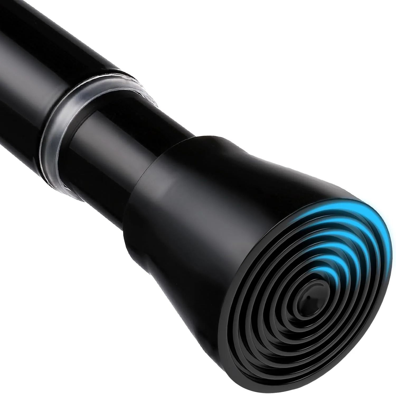 Black Shower Curtain Rod 30 to 64 Inch Tension Shower Rod For Bathroom Adjustable Spring Curtain Rod No Drilling Spring Curtain Rod Black Tension Tension Rods for Windows Doorway Closet
