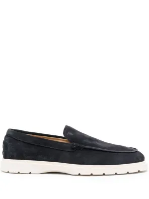 Black Suede Moccasin With Cushioned Insole