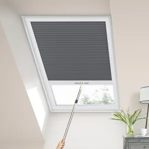Blackout Window Blinds, Skylight Shades Window Cordless Cellular Shades Room Darkening Honeycomb Blinds for Roof Inclined Plane Room Windows - Custom Size (Blue Haze)