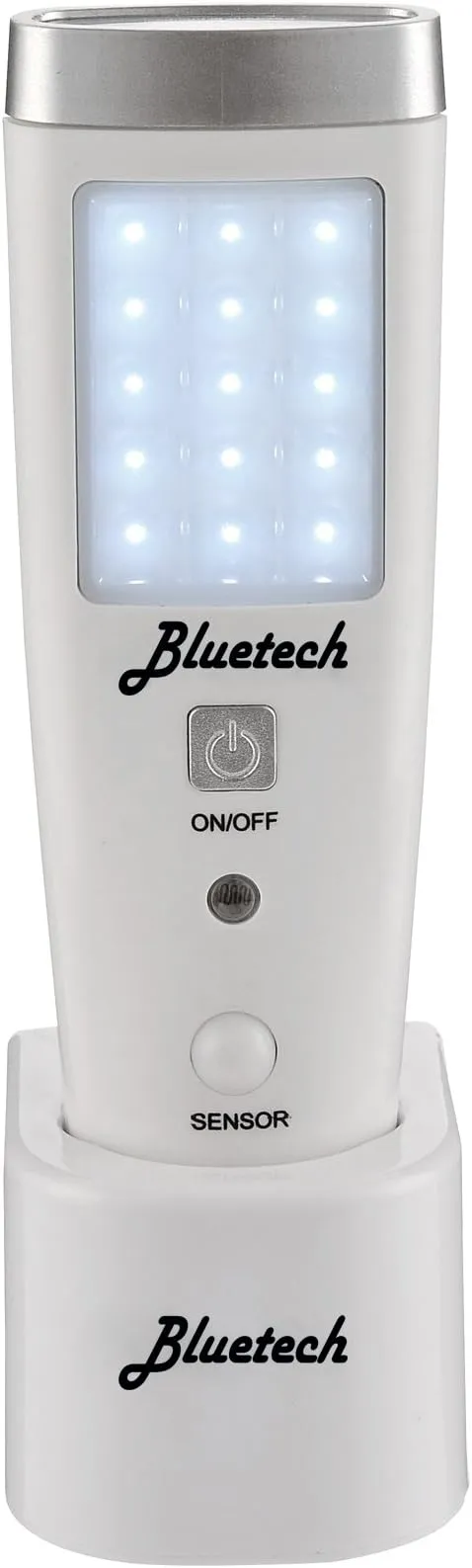 BLUETECH Avalon LED Flashlight Night Light for Emergency Preparedness, Portable Unit with Motion Detection,Power Failure Light, ETL Approved Blackout Light- 3 Pack, White