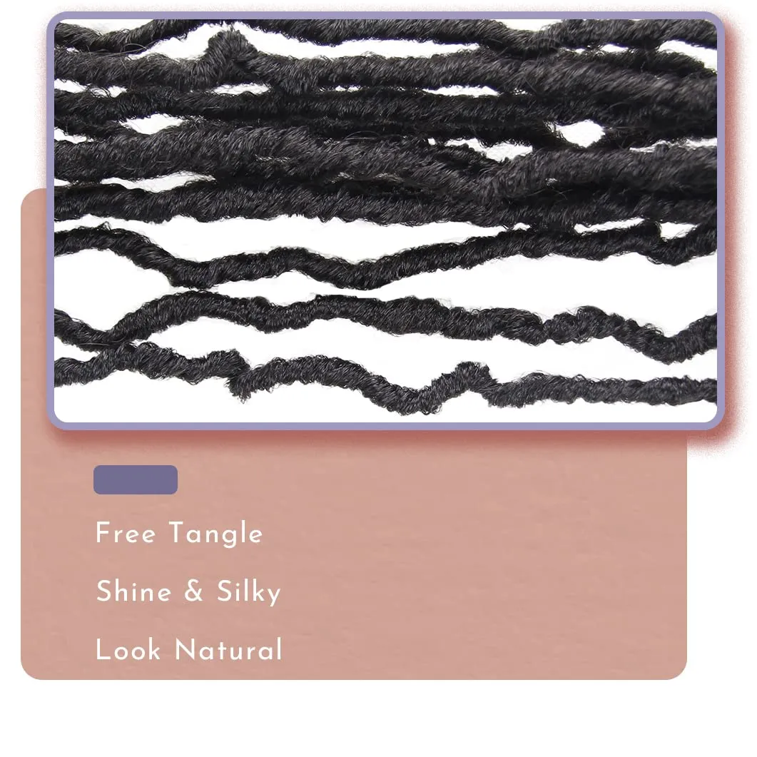 BOHOBABE Faux Locs Crochet Hair 24 Inch, Boho Soft Crochet Locs with Curly Ends, Long Bohemian Goddess Locs Crochet Braids for Black Women (6 Packs, 1B)