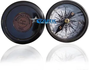 Brass Antique 2 Inch Sundial Compass Great Antique for Outdoor Activities Camping Hiking with Leather Case