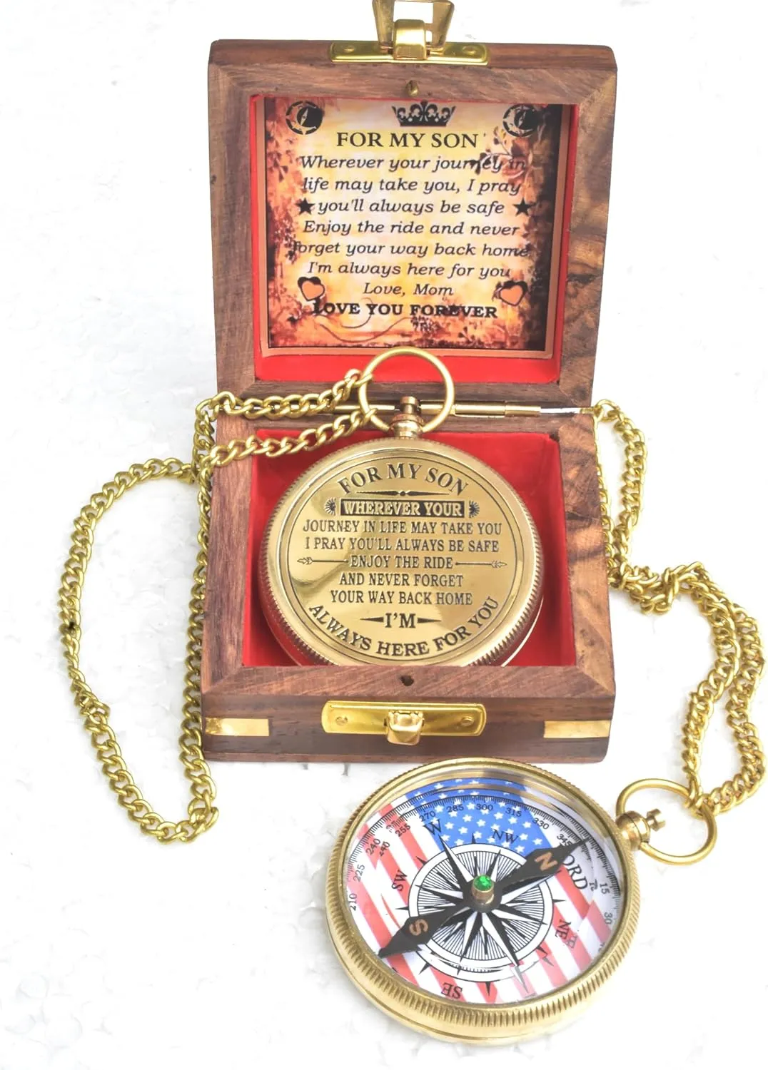 Brass Compass - Premium Quality Handmade Artisan Design Gift Compass for Men & Women - Perfect for Special Occasions