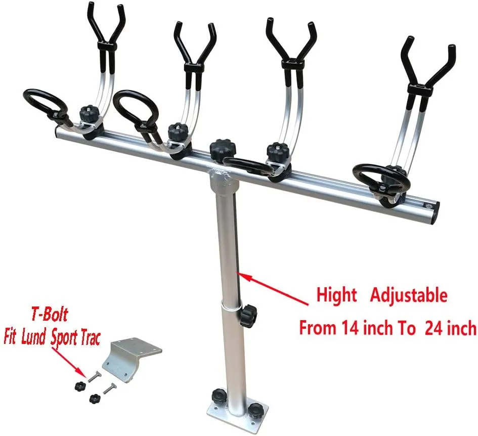 Brocraft Crappie Rod Holder System with Gunnel Track Mount