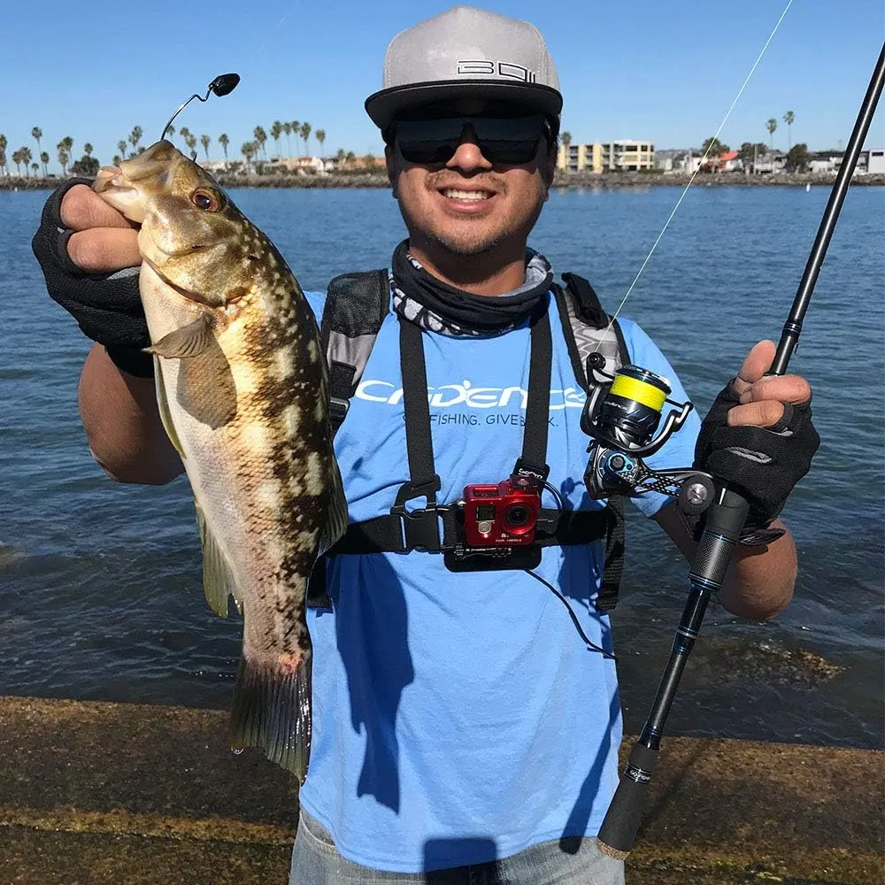 Cadence CR7 Spinning Rod, Fishing Rod with 40 Ton Carbon,Fuji Reel Seat,Durable Stainless Steel Guides with SiC Inserts,Full Assortment of Lengths, Actions for Spinning Reels