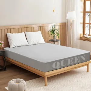 Calmbee Grounding Sheets Queen Size, 10% Pure Silver Fiber   90% Organic Cotton, Grounding Sheet Earth Connected Bedding (Queen - 60"x 80"x 13" Gray) Fitted Earth Sheets with Grounding Cord