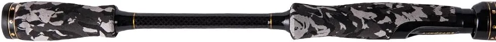 Camo Legend 2-Piece 7-Feet Spinning Rod 24 Ton Carbon Fiber Spincasting Fishing Rod with 2 Tips - Medium and Medium Heavy Portable Spin Bass Fishing Rod