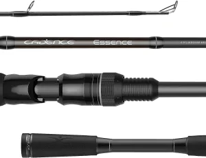 Candence Essence Baitcaster Rod, Lightweight 24-Ton Carbon Fiber Baitcasting Rod with One or Two Piece, Exclusive for Bass Catfish, Extremely Sensitive Water Drop Fishing Rod, Stainless Steel Guides