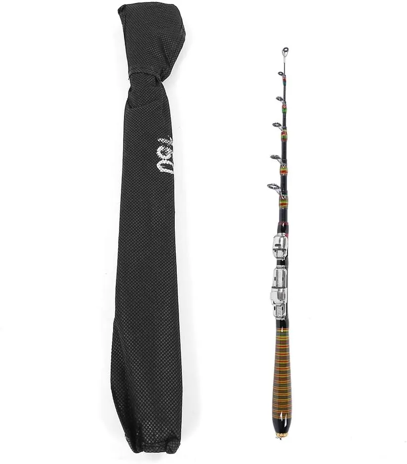 Carbon Fiber Fishing Rod, Telescopic Rod Portable Hand Rod, Suitable for Shore Fishing Reefs and Rocks on Trips and Vacations