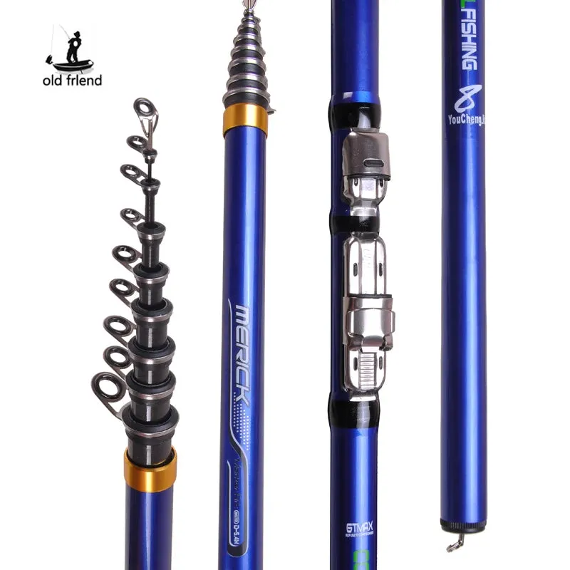 Carbon Fiber Telescopic Spinning Fishing Rod 3.6M 4.5M 5.4M 6.3M | Surf, Carp, Feeder & Rock Fishing Rod