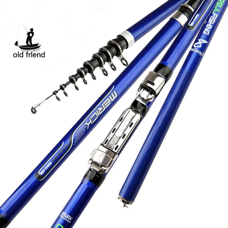 Carbon Fiber Telescopic Spinning Fishing Rod 3.6M 4.5M 5.4M 6.3M | Surf, Carp, Feeder & Rock Fishing Rod