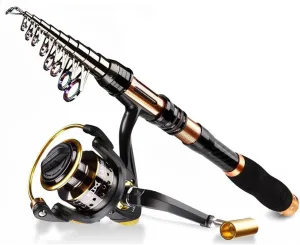 Carbon Telescopic Fishing Rod Reel Combo Set with Line Lures Kit Bag for Kids Men Women (Size : 1.8M 70.8in 5.9ft)