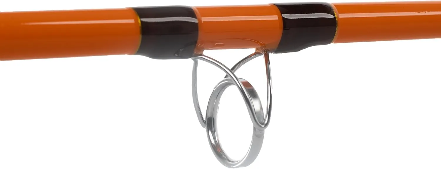 Catfish Pro Tournament Series Spinning Rod - 7'6" One-Piece Fishing Rod with Super Grip, Glow-in-The-Dark Tip, Heavy-Duty Stainless-Steel Guides