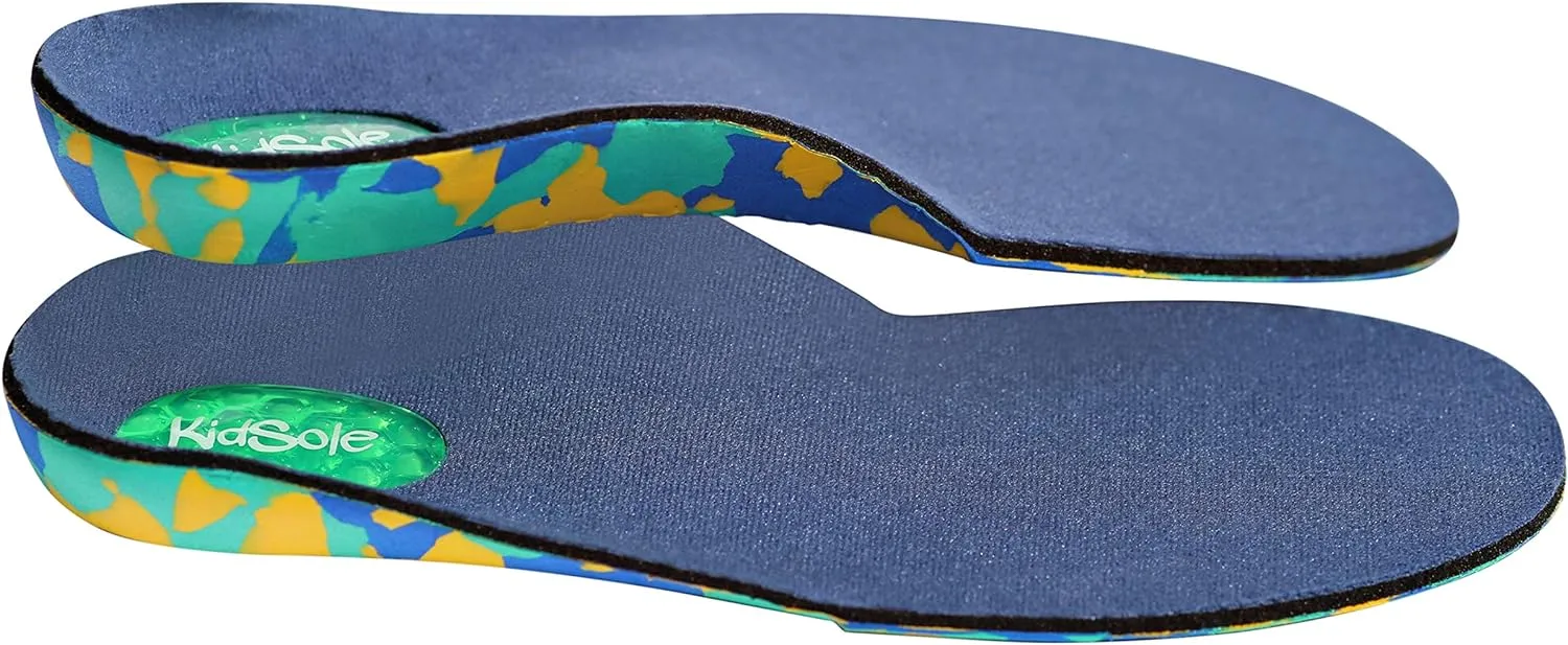 Childrens Insoles for Kids with Flat Feet Who Need Arch Support by Kidsole (Kids Size 2-6)