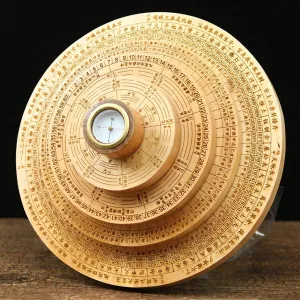 Chinese Compass Compass I Ching Turntable Hand-held Ornaments Handmade Compass Feng Shui Plate Compass (Color : B) (D)