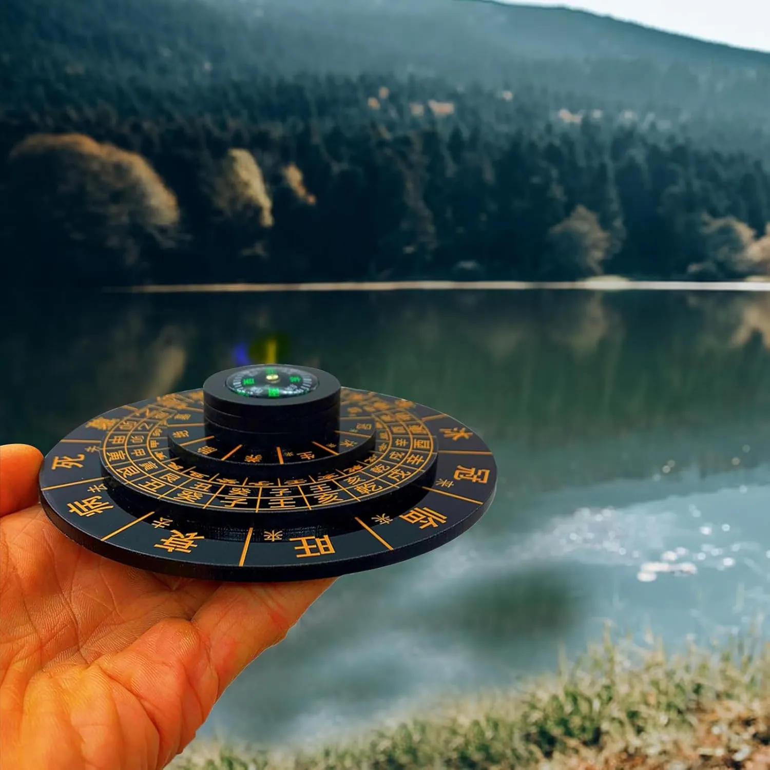 Chinese Feng Shui Luo Pan,Gossip Compass, Compass Hiking Survival | Altimeter for Hiking - Feng Shui Compass Five-Layer Rotating, Automatically Locate Tianchi, Explain Direction for Residen