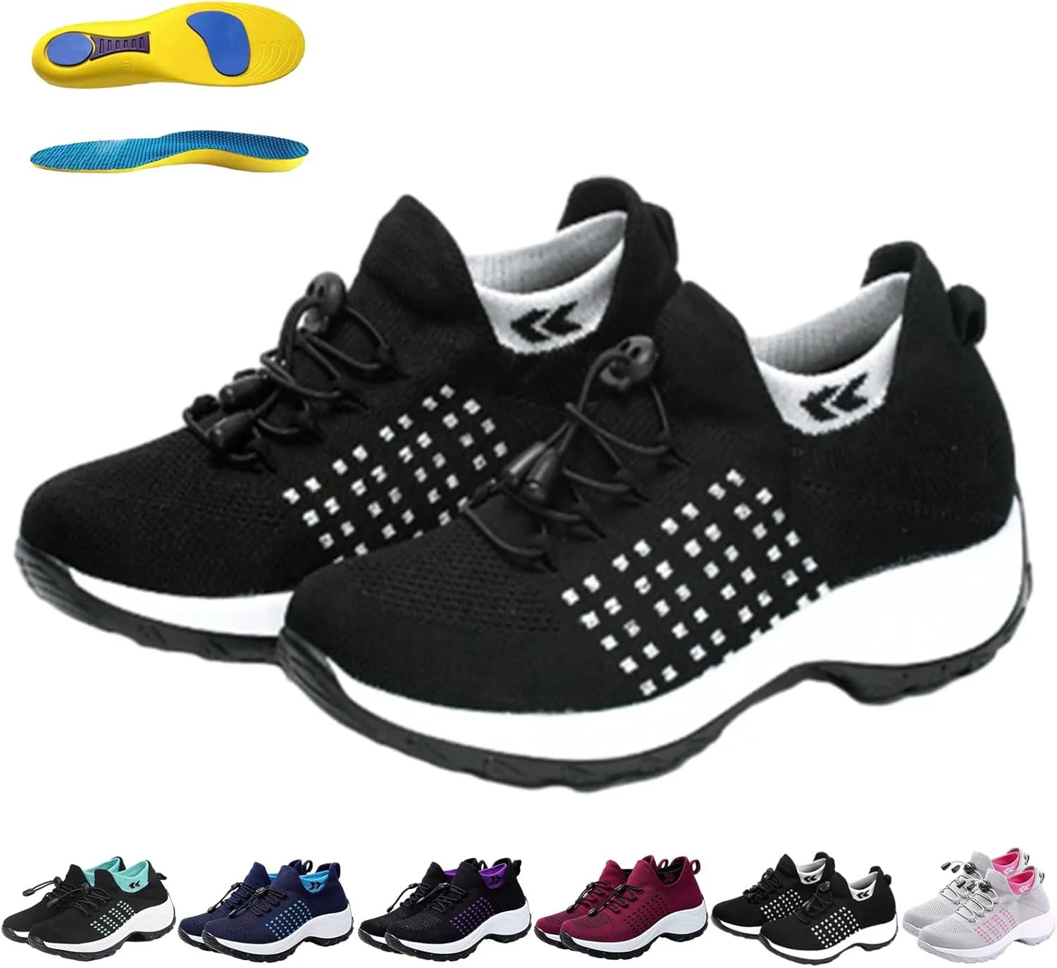 Comfort Wear Orthowear Shoes for Women, Comfortwear Ortho Shoes for Women Plantar Fasciitis, Air Cushion Ortho Stretch Cushion Shoes for Women with Insole