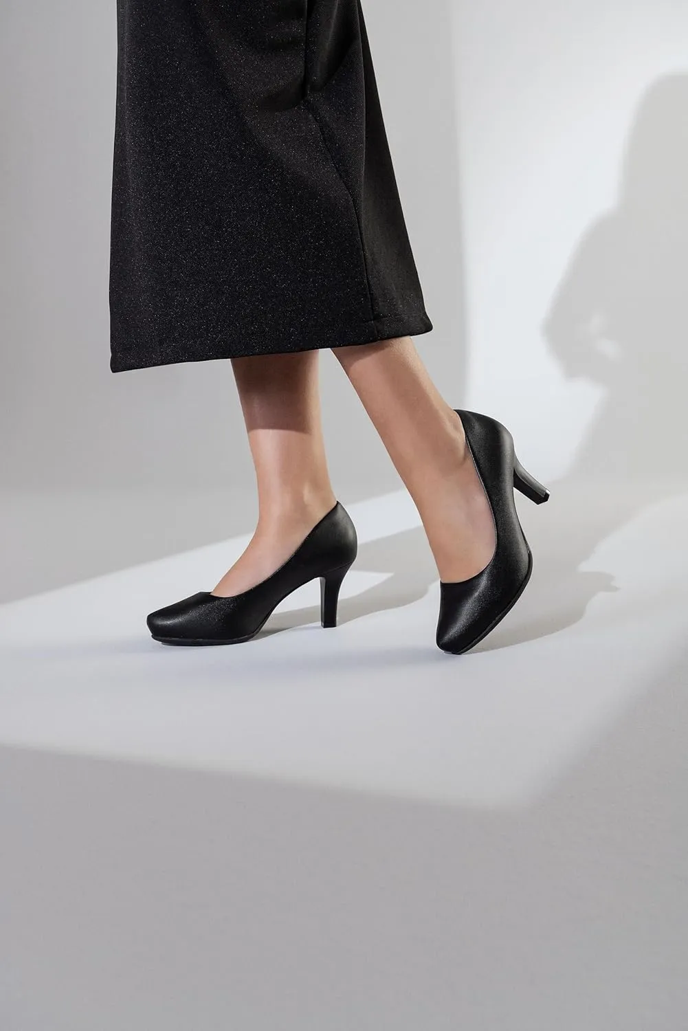 ComfortFlex Sofia Women’s Office Pumps – Comfortable Heels with Cushioned Insole & Arch Support – Versatile All-Day Work Shoes for Professionals