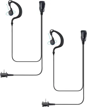 commountain Earpiece for Motorola Vertex Radio VX-210 VX-231 VX-261 VX-264 VX-351 VX-354 VX-410 VX-424 VX-450 VX-451 VX-454 VX-459 EVX-261 EVX-531 EVX-534 EVX-539, G Shape Walkie Talkie Headset-2 Pack