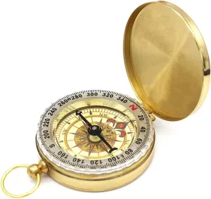 Compass Camping Hiking Pocket Brass Compass Portable Compass Navigation for Outdoor Activities