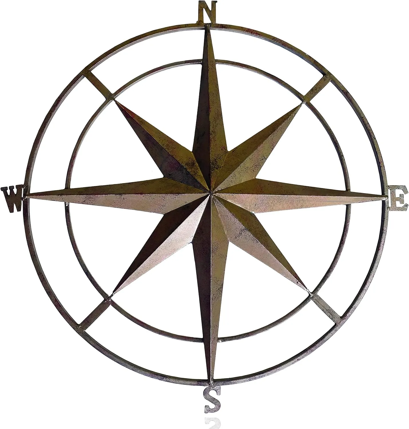 Compass Wall Plaque - 30 Inch - Indoor/Outdoor - Bronze - Backyard Expressions