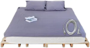 CONDUCTIVE Brand Grounding Flat Bed Sheet with Grounded Connection Cable (52 x 27 inch, Grey Color) User for Wellness Benefits Sleep