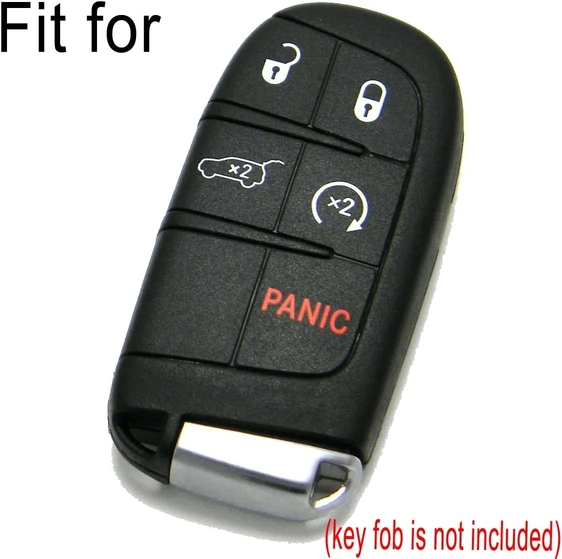 Coolbestda 2Pcs Key Fob Protector Keyless Cover Remote Case Bag for 2017 2018 2019 2020 2021 Jeep Grand Cherokee Compass Dodge Challenger Charger Dart Durango Journey Chrysler 300 200