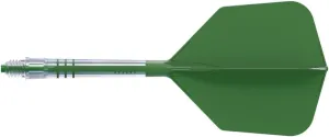 CUESOUL ROST T19 Carbon Integrated Dart Shaft and Flight Big Wing Shape-Dark Green with Green Shafts
