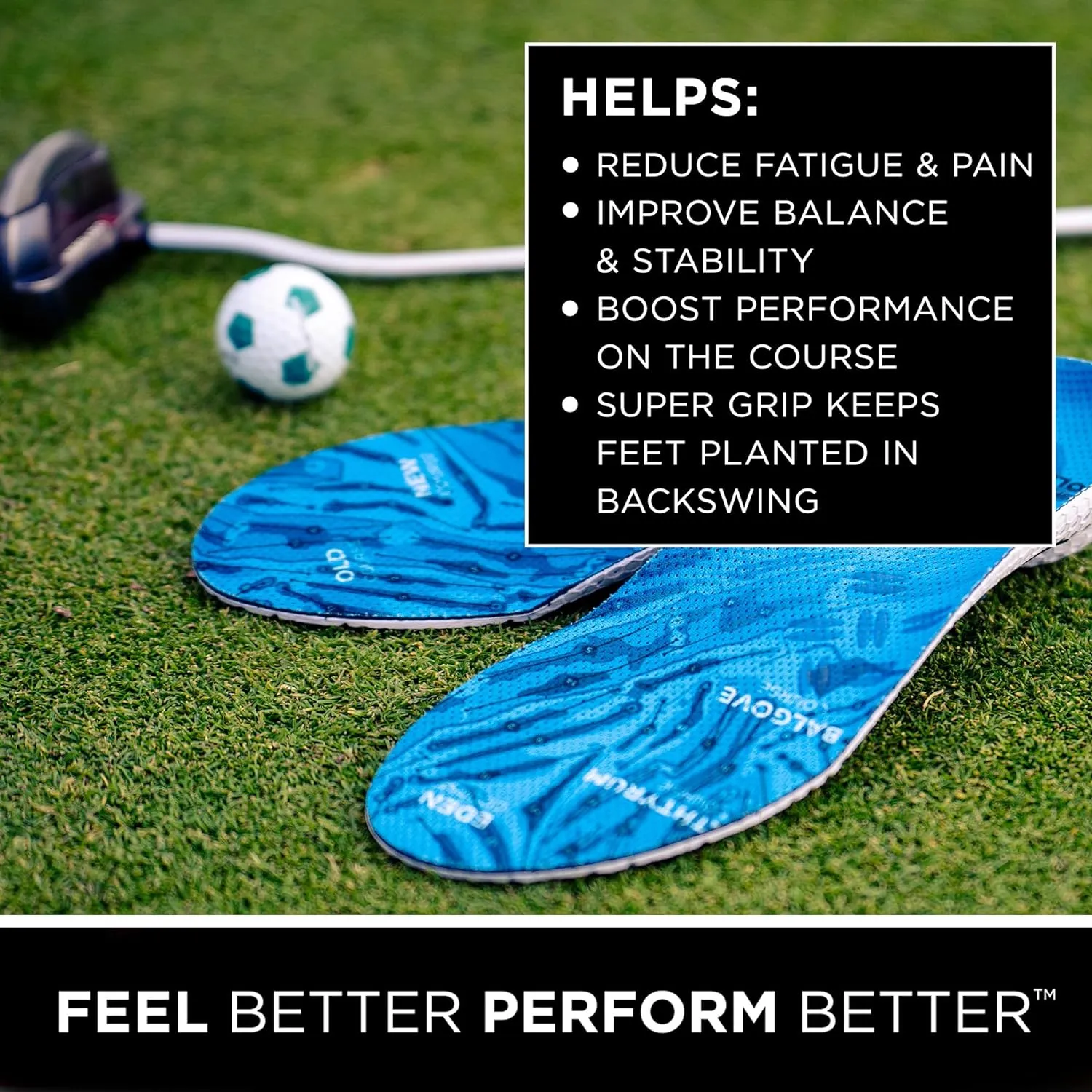 CURREX GolfPro Insoles for Golf Shoes – Arch Support Inserts to Improve Balance, Stability, Comfort & Performance, Help with Foot & Heel Pain Relief – for Men & Women – Low Arch, XL