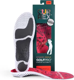 CURREX GolfPro Insoles for Golf Shoes – Arch Support Inserts to Improve Balance, Stability, Comfort & Performance, Help with Foot & Heel Pain Relief – for Men & Women – Low Arch, XL