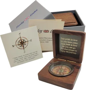 Custom Engravable Captain's Desk Compass | Personalized Baptism Gifts for Boys | Engraved Graduation Compass Gift for Son, Grandson