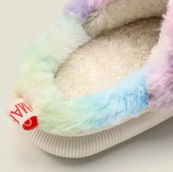 Cute Unicorn Slippers for Girls Slip Resistant Little Kid House Shoes (Age 4-13)