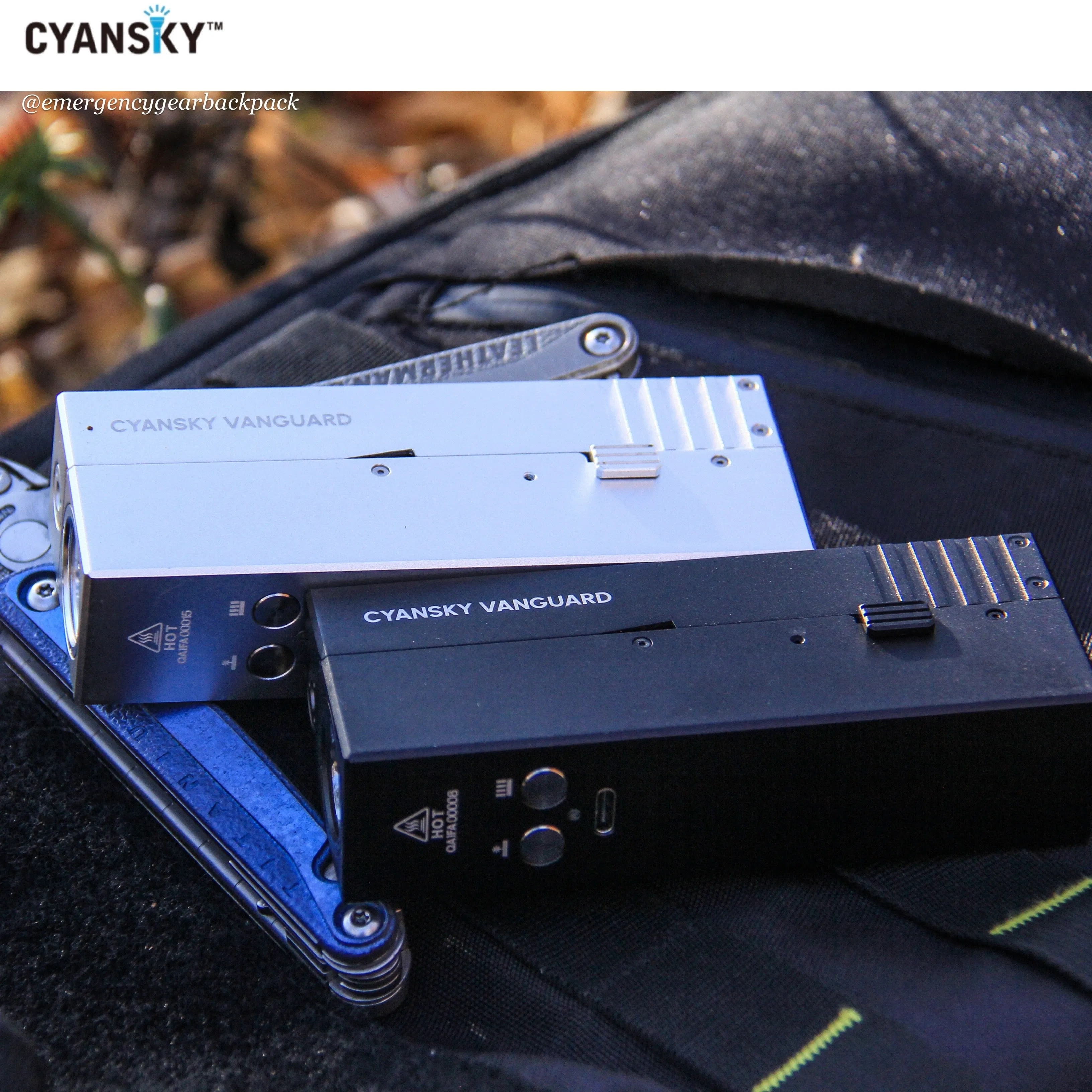 Cyansky Vanguard 1500 Lumens 410M Dual Light Source EDC Flashlight
